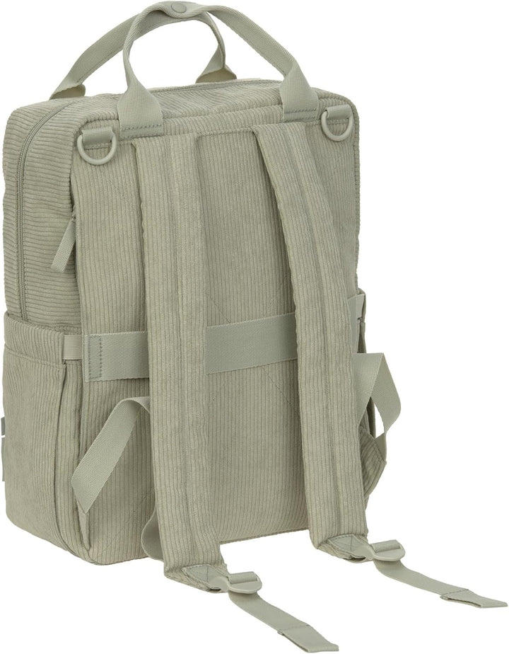 LÄSSIG Baby Wickelrucksack Wickeltasche Rucksack mit Wickelunterlage, Kinderwagenbefestigung, Flasch