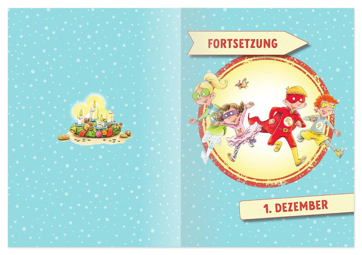 Die vier Superhelden lösen den Weihnachtsfall: Ein Krimi-Adventskalender mit 24 Rätseln, Kalender