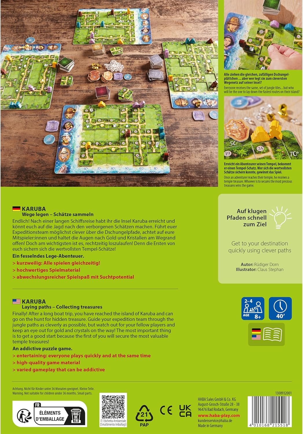 HABA Karuba, Strategie- und Brettspiel grün, grün