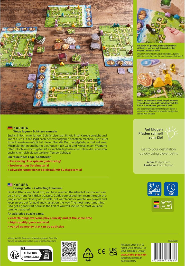 HABA Karuba, Strategie- und Brettspiel grün, grün