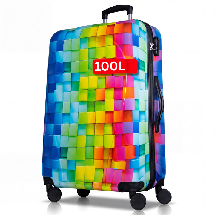 NOWI Hartschalenkoffer XL Gross – 102L Volumen – 8 Rollen 360° drehbar – Leichter ABS Koffer mit Zah
