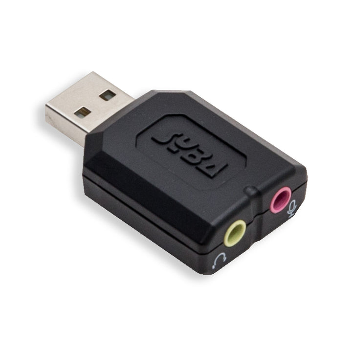 Syba Externer USB-Stereo-Sound-Adapter für Windows, Mac, Linux, zusätzliche Audioquelle mit 3,5-mm-A