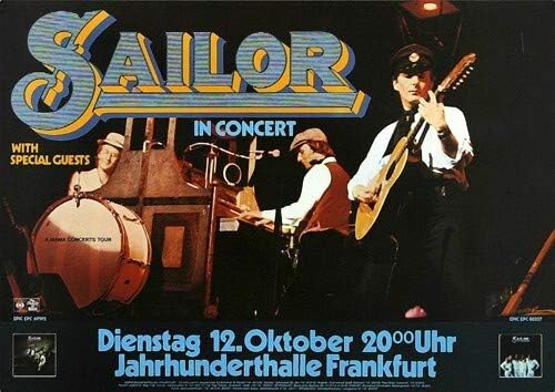 Sailor - Girls, Girls, Girls, Frankfurt 1976 » Konzertplakat/Premium Poster | Live Konzert Veranstal