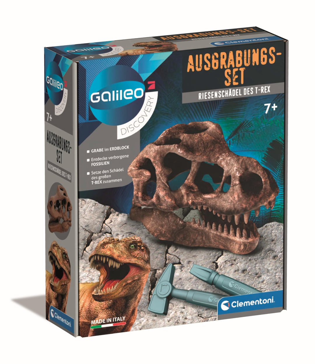 Galileo Discovery Ausgrabungs-Set Riesenschädel des T-Rex, Dinosaurier Fosilien als Spielzeug für Ki