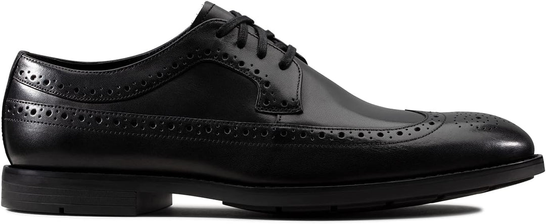Clarks Herren Howard Walk Oxford 39.5 EU Schwarzes Dunkelschwarzes Leder, 39.5 EU Schwarzes Dunkelsc