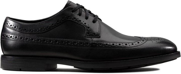 Clarks Herren Howard Walk Oxford 39.5 EU Schwarzes Dunkelschwarzes Leder, 39.5 EU Schwarzes Dunkelsc