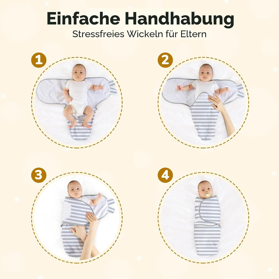 Mama Cheetah Baby Swaddle Sack, Bio-Baumwolle Swaddle Decke, verstellbare Swaddle Schlafsäcke, einfa