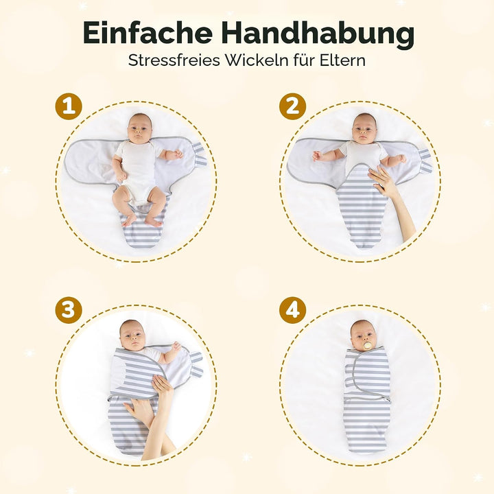 Mama Cheetah Baby Swaddle Sack, Bio-Baumwolle Swaddle Decke, verstellbare Swaddle Schlafsäcke, einfa