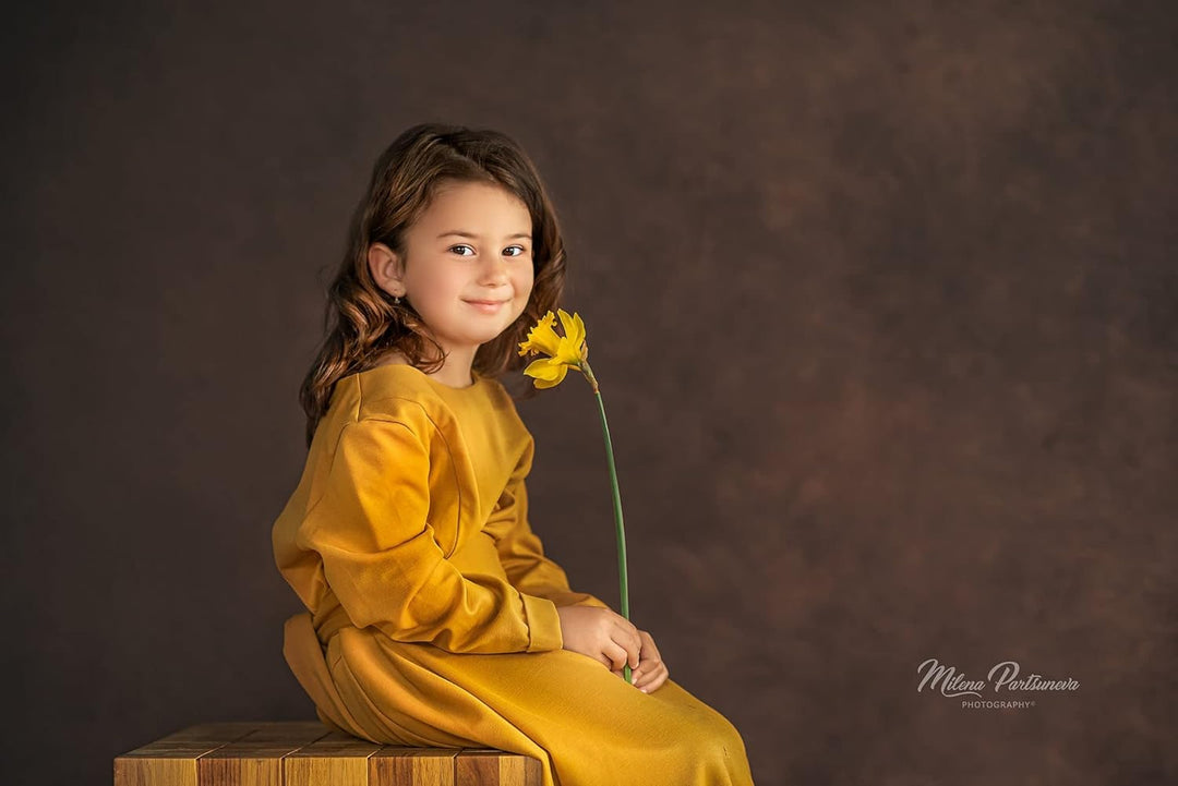 Kate Brown Fotohintergründe 3x3m Schwarz-Braun Farbverlauf Fotostudio Hintergrund Porträtfotografie