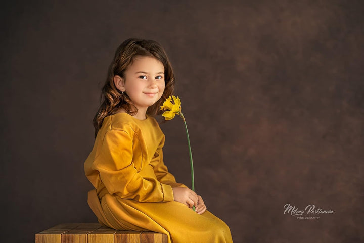 Kate Brown Fotohintergründe 3x3m Schwarz-Braun Farbverlauf Fotostudio Hintergrund Porträtfotografie