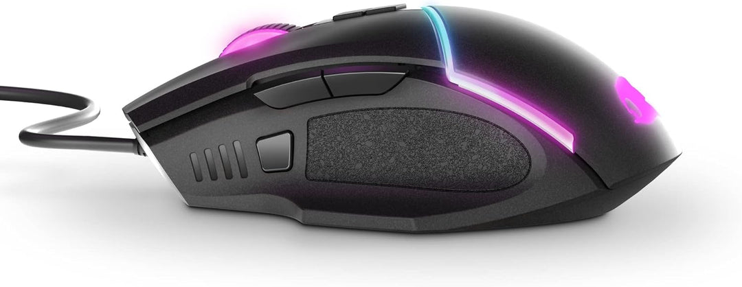 Energy Sistem Gaming Mouse ESG M2 Sonic Ergonomische Gamer-Maus (6400 DPI, USB, RGB-LED-Leuchten, 8