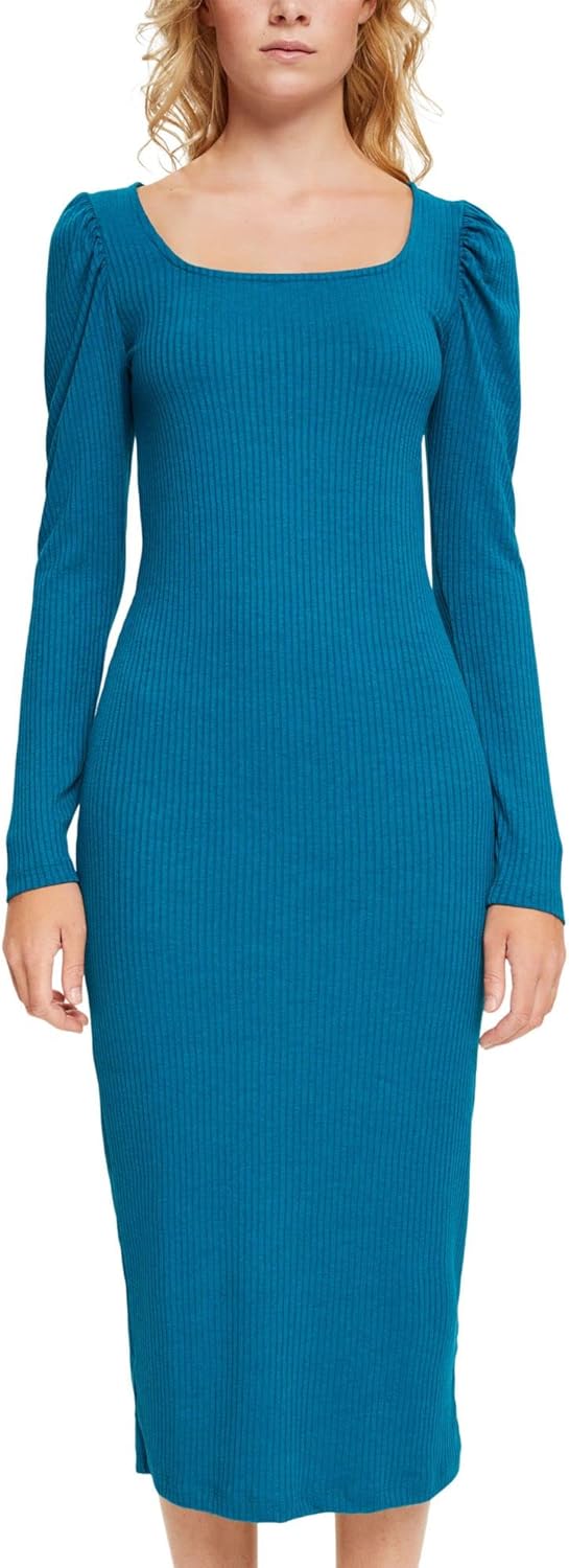 ESPRIT Damen Kleid, 455/Teal Blue