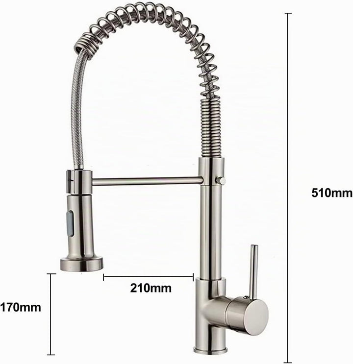 Wasserhahn Küche - Küchenarmatur mit Brause Ausziehbar 360° Schwenkbar Spültischarmatur Küche Mischb