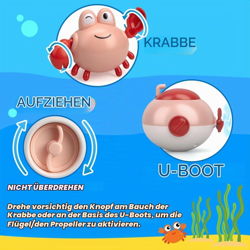 10 Stück Schimmelresistentes Badespielzeug Baby Set, Quetschbare Wasserspielzeug Kinder Badewannensp