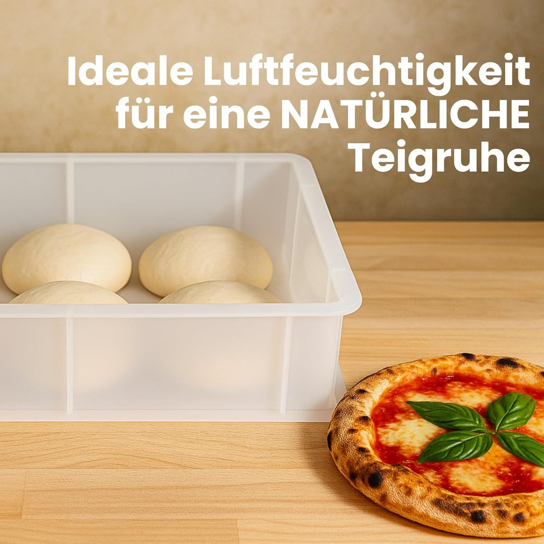 CookandSupply Gärbox für Pizza und Brot BPA-free - Lebensmittelechte Teigbehälter - Made in Italy -