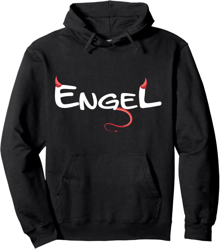 Engel und Teufel, Lustiges Frauen Pullover Hoodie