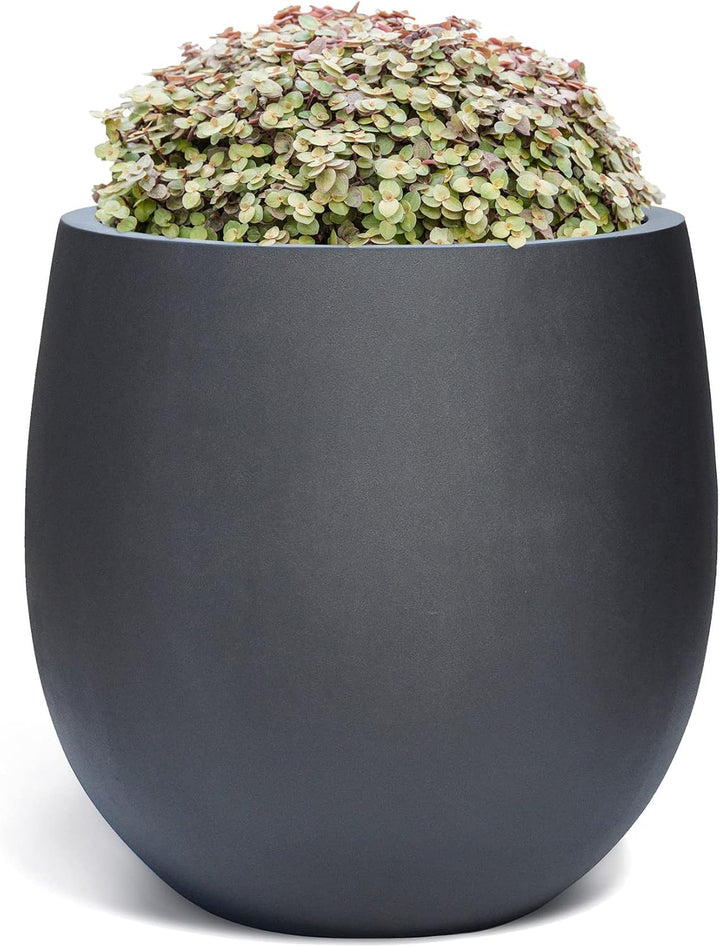 ESCHBACH® Pflanzkübel HIGH Balloon 60 Anthrazit Schwarz Rund XL * 55 x 55 x 55 cm * 10 Jahre Garanti