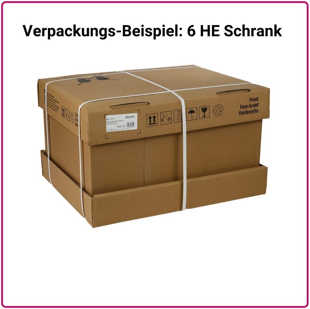 Koscom Connect Netzwerkschrank 9 HE I Serverschrank 19 Zoll I Wandmontage 600 x 450 x 503 mm I voll
