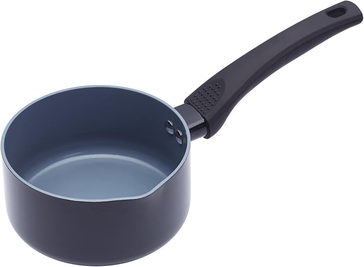 MASTER CLASS Milchtopf Porzellanbeschichtet 14cm aus Aluminium in Silber, 12 x 17 x 22 cm 14 cm, 14