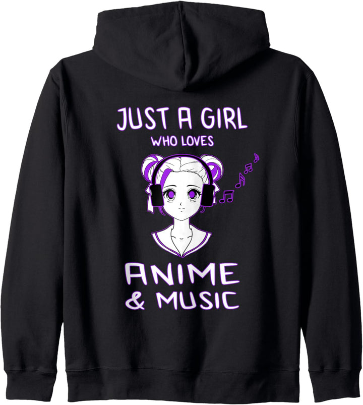 Nur ein Mädchen, das Anime & Musik Spass Geschenk für Teen Kapuzenjacke