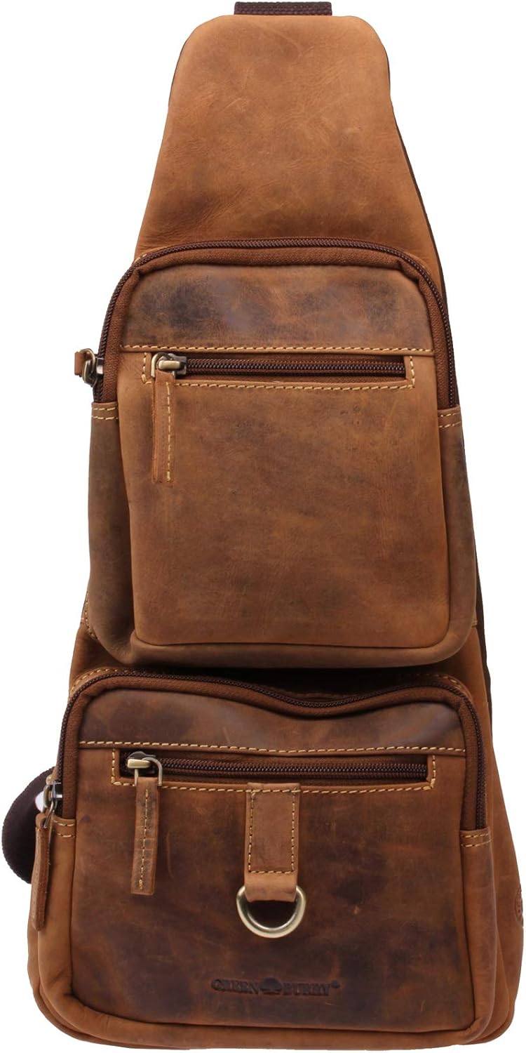 Greenburry Vintage Body-Crossover Bag-1 1613, Umhängetasche Brown, Brown