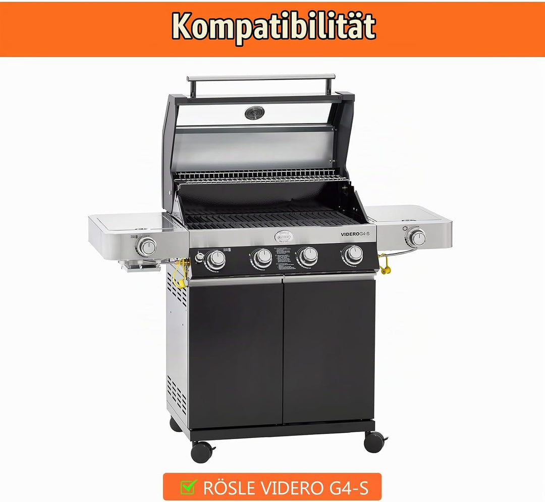 45x35cm Gusseisen Grillrost für Rösle Videro G4-S, Rösle Allflame Prime 4,Grillrost Ersatzteil für E