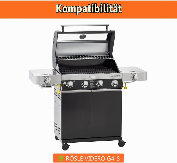 45x35cm Gusseisen Grillrost für Rösle Videro G4-S, Rösle Allflame Prime 4,Grillrost Ersatzteil für E