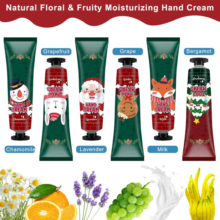 Handcreme Fusscreme Set, 12PCS Feuchtigkeitscreme Pflegecreme für Trockene Rissige Hände Füsse, Gesc