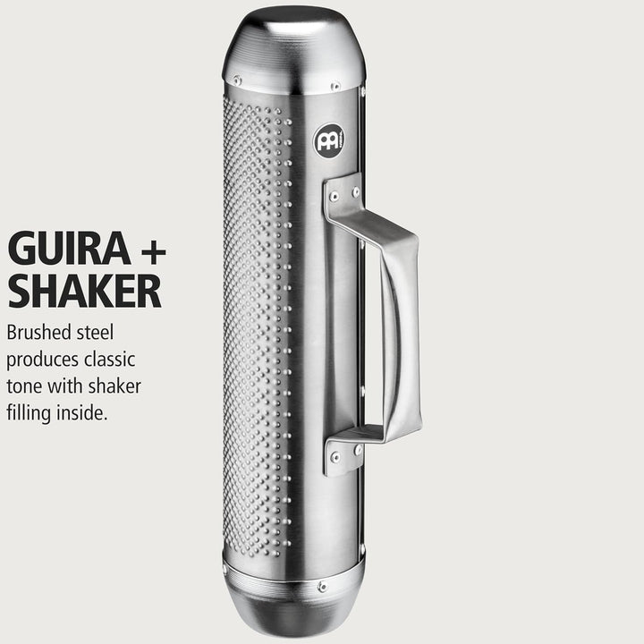 MEINL Percussion Merenge Güira Shaker medium - brushed steel + ABS Kratzer