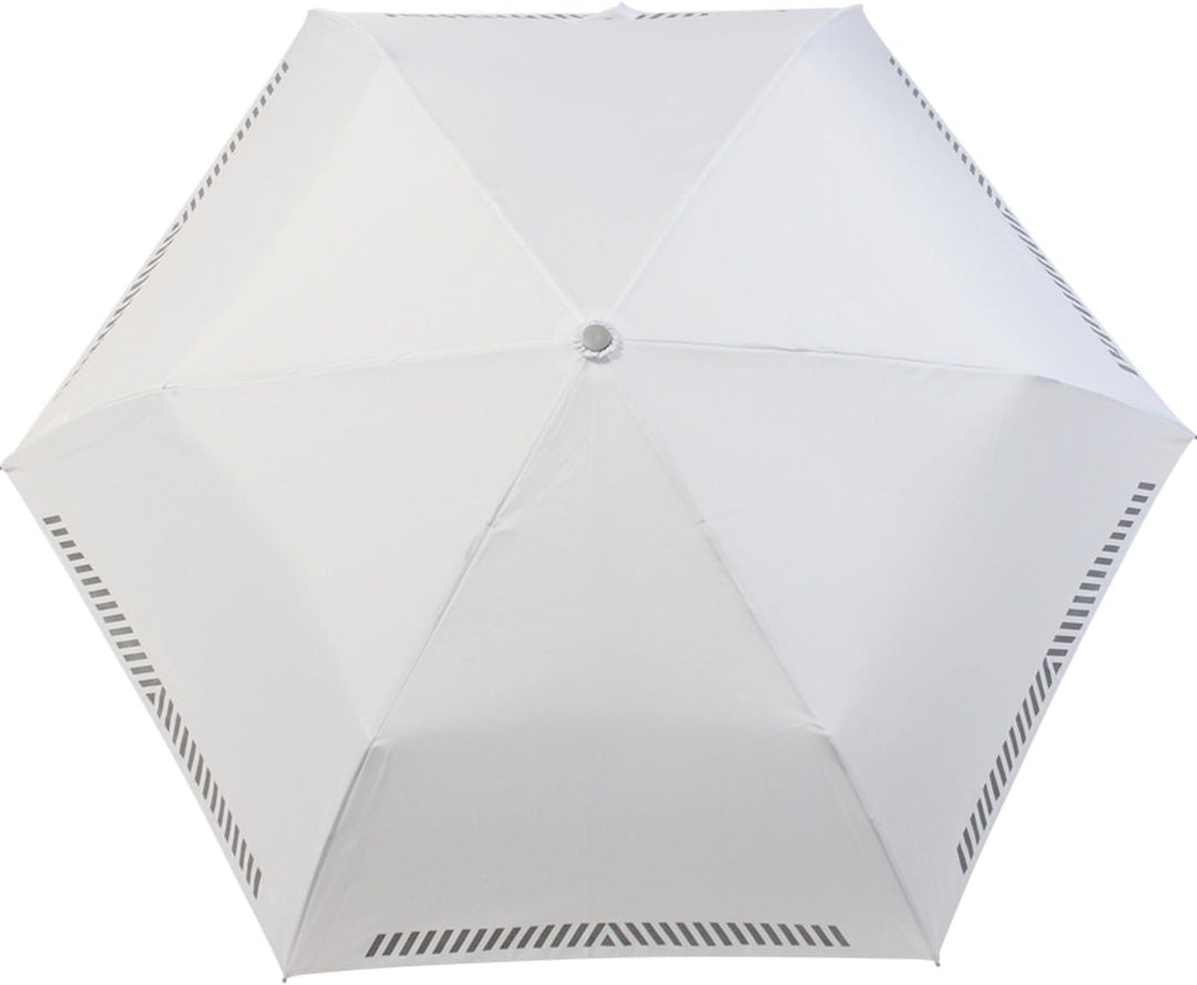 iX-brella Mini Hochzeits-Taschenschirm mit reflektierender Borte Namen und Herzen personalisiert Zwe