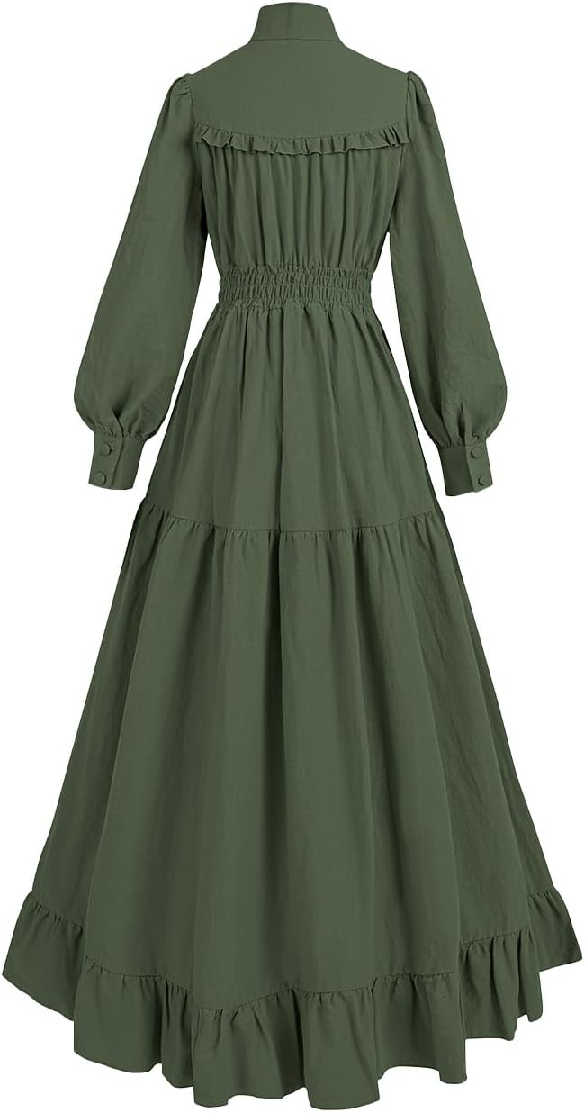 CR ROLECOS Viktorianisches Kleid Gothic Mittelalter Vintage Edwardianisches Kleid Damen Karneval Fre