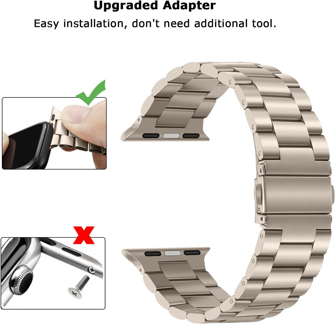 Tasikar Armband Kompatibel mit Apple Watch Armband 49mm 45mm 44mm 42mm Prämie Edelstahl Metall Ersat