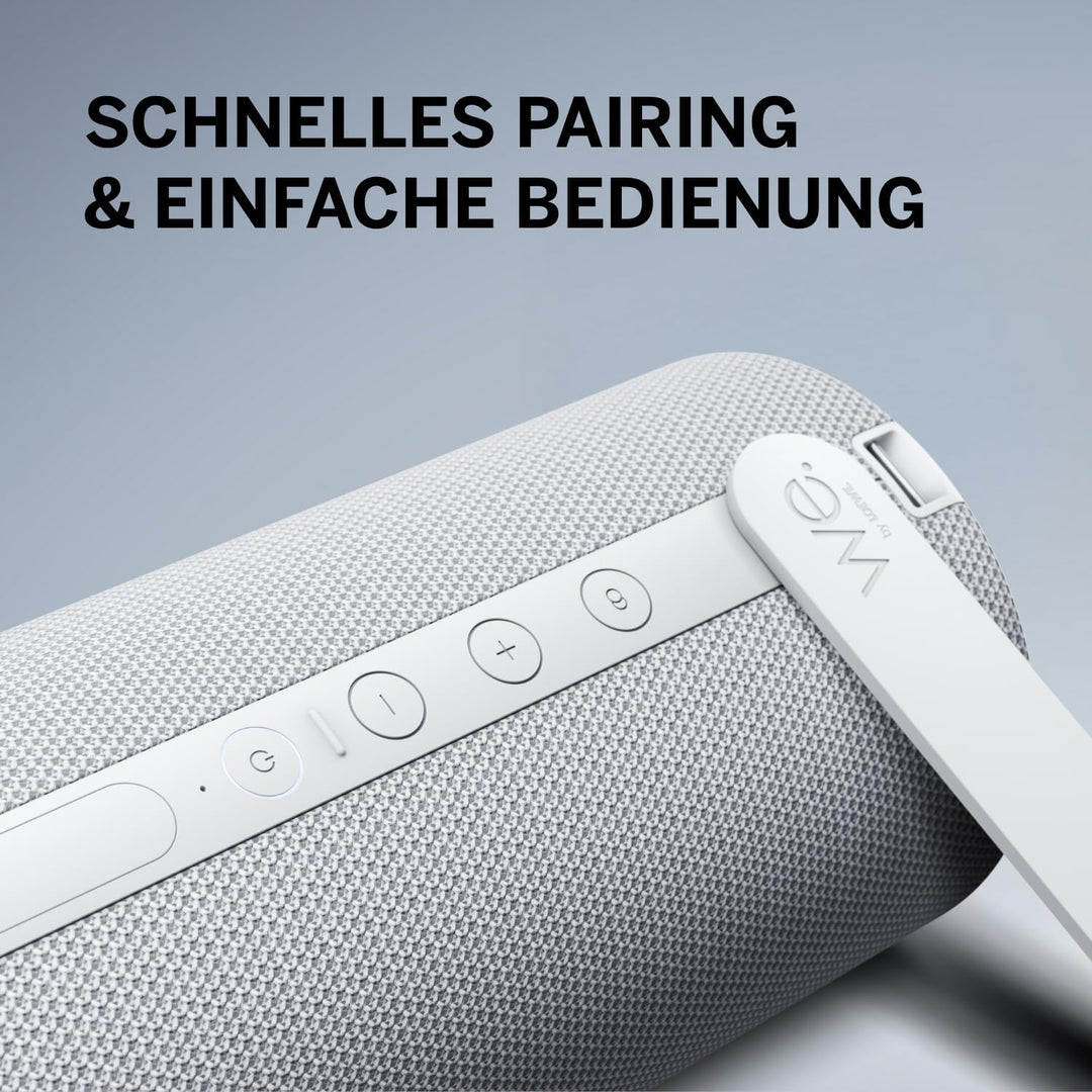 Loewe We. HEAR 2 Cool Grey, Bluetooth Lautsprecher, 60W, Wasserresistent, Tragbar, Aufladbar, 17h La