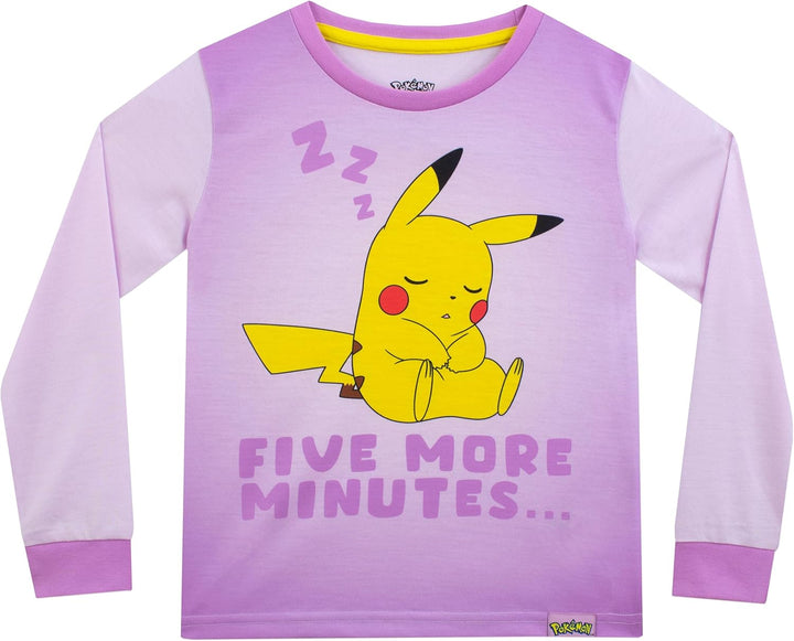 Pokémon Schlafanzug | Pikachu Pyjama Mädchen | Schlafanzüge Für Mädchen Pikachu 116 Rosa, 116 Rosa