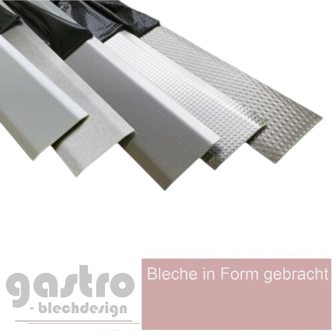 Übergangsprofil, Edelstahl k240 geschliffen 0,8 mm stark, Übergangsprofile, 3000 x 40 mm Übergangsle