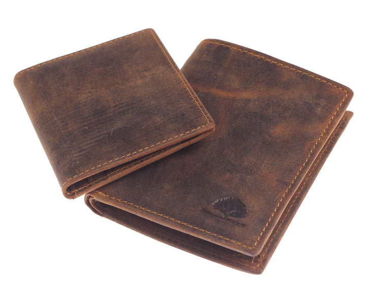 Greenburry Vintage Herren Geldbörse Braun 9,5x12,5x13cm Portemonnaie Geldbeutel