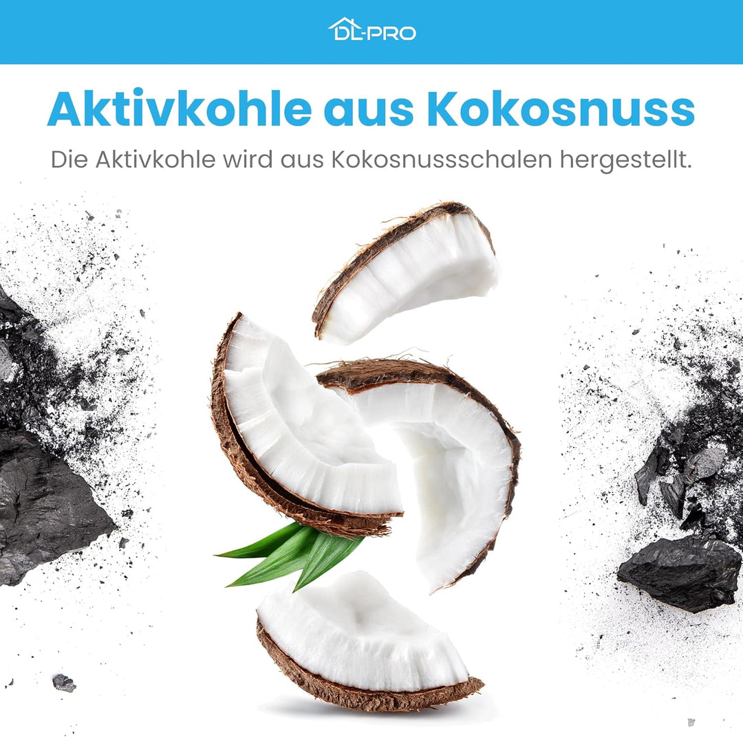 DL-pro Clean Air Aktivkohlefilter 4x Filter Dunstabzugshaube Set für Bosch HEZ9VRCR0 | Siemens HZ9VR