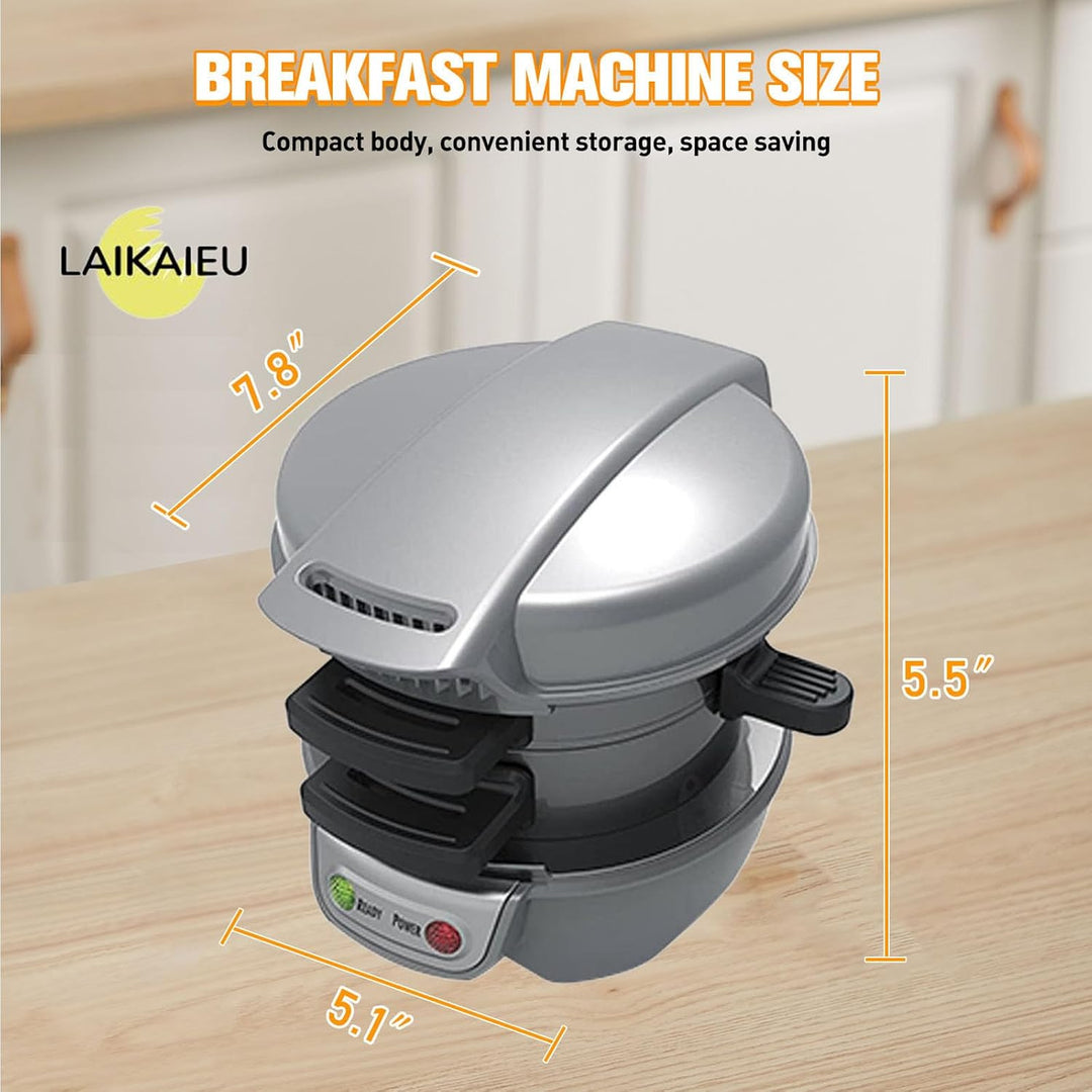 Sandwich Toaster Burger Maker, Effiziente Antihaft Heizplatten, Mit Digitalem Countdown-Timer, Spülm