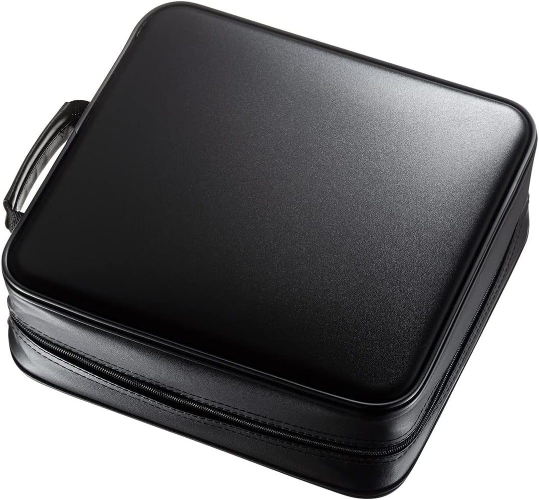 SANWA CD Tasche 320 Kapazität, Tragbare CD/DVD/Blu-ray Aufbewahrung mit Reissverschluss und Griff, H