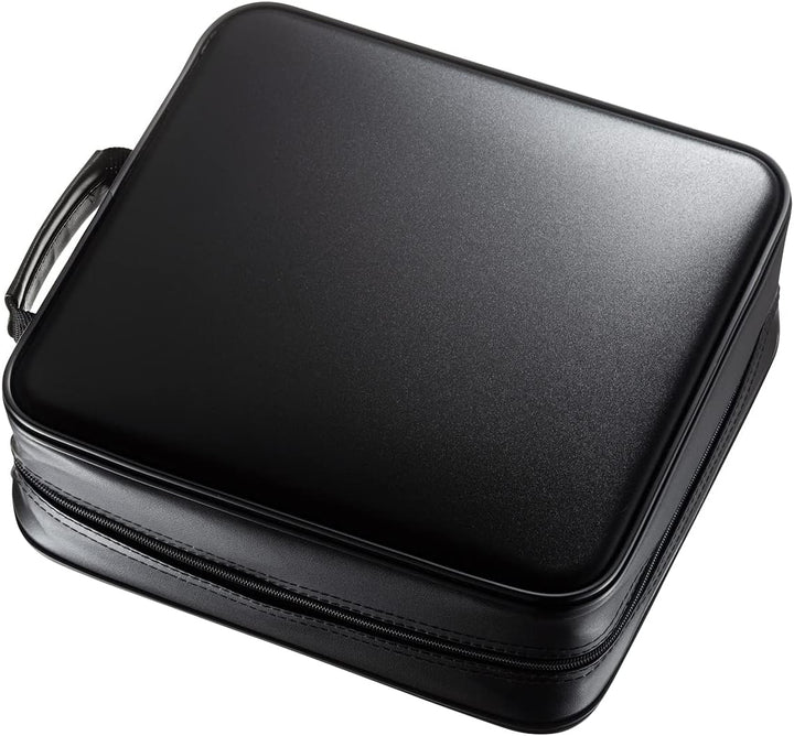 SANWA CD Tasche 320 Kapazität, Tragbare CD/DVD/Blu-ray Aufbewahrung mit Reissverschluss und Griff, H