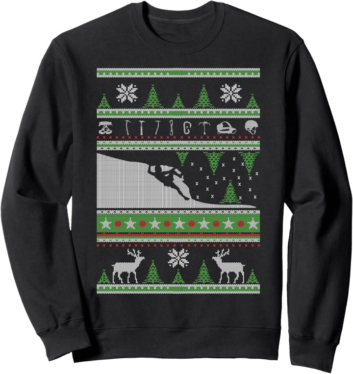 Ugly Christmas Weihnachtsfeier Bergsteiger Motiv Sweatshirt