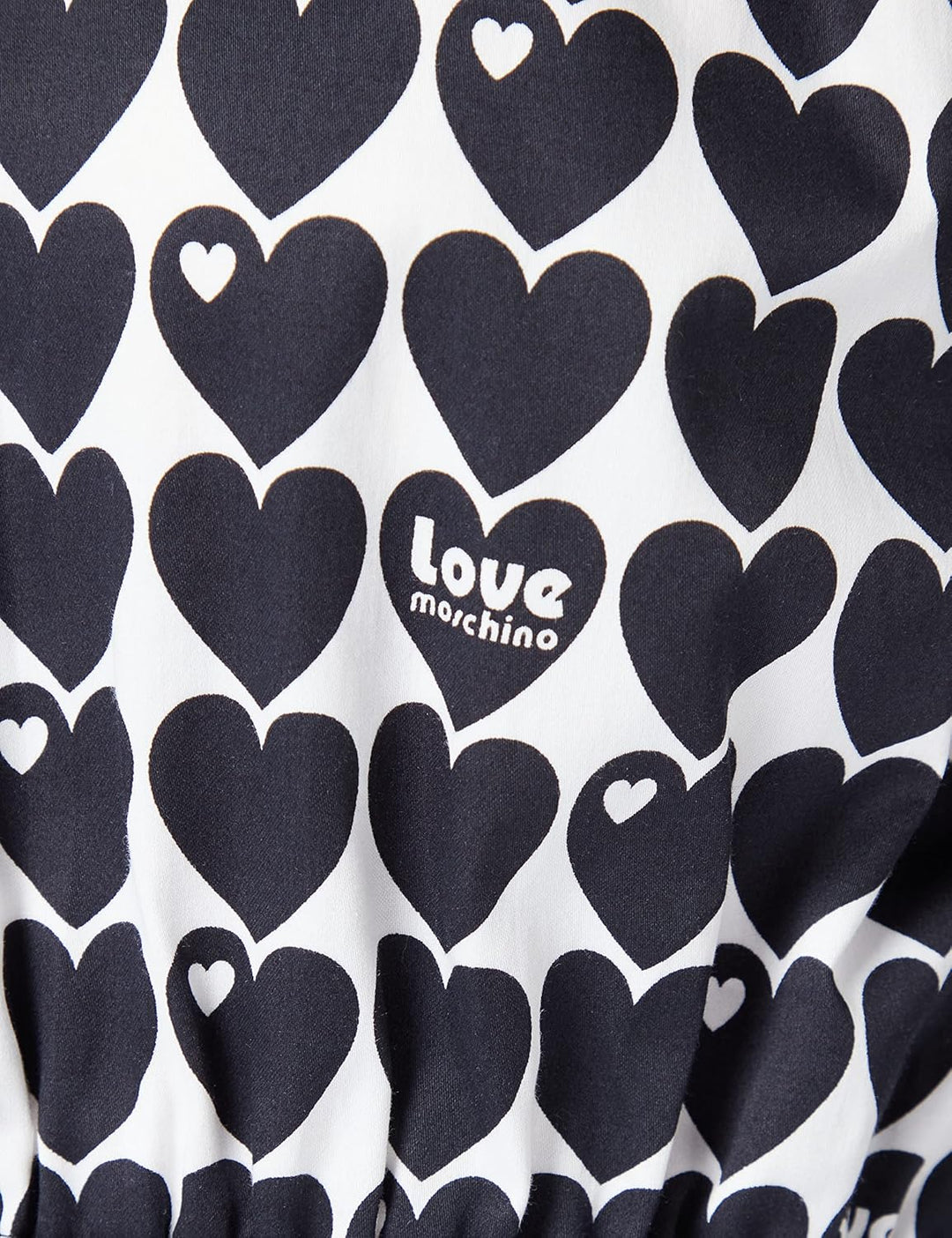 Love Moschino Damen Cropped Blouse 42 White Black, 42 White Black