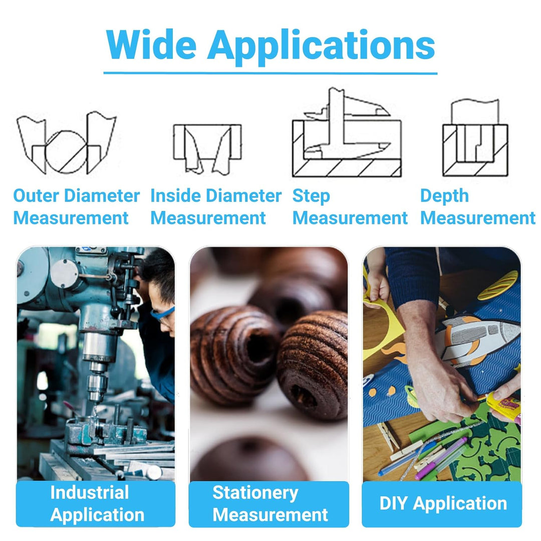 12 Zoll Messschieber Digital 300MM Digitaler Elektronischer Messschieber Mikrometer Messwerkzeug Ele