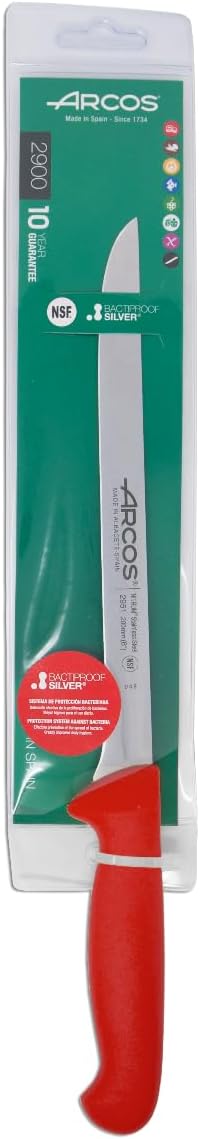 Arcos Serie 2900 - Filetmesser - Klinge Nitrum Edelstahl 200 mm - HandGriff Polypropylen Farbe Rot 1
