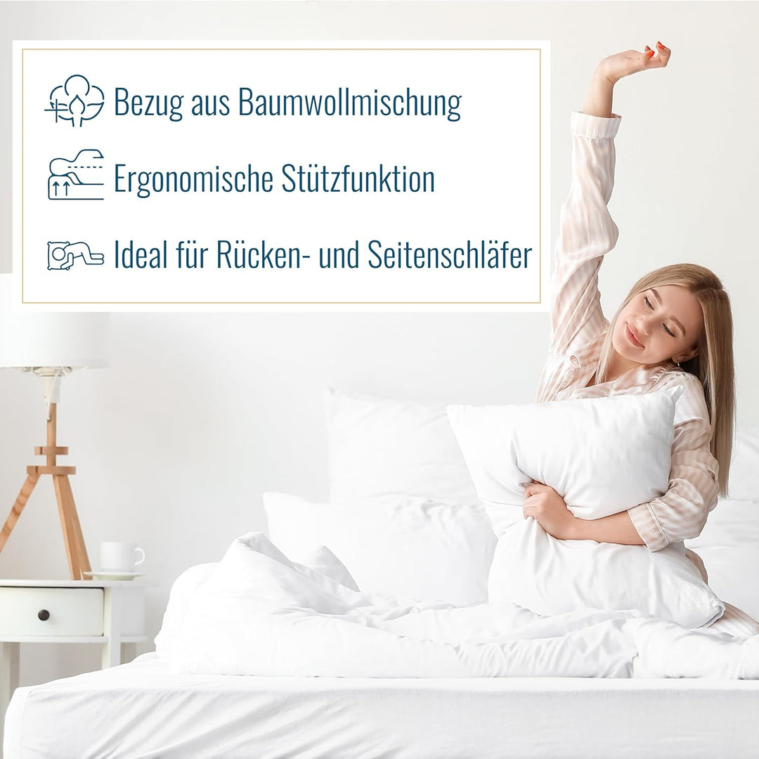 Das Original Cervical-Nackenstützkissen von Dormabell, KOSTENLOSE Tragetasche inklusive, Rascher GRA