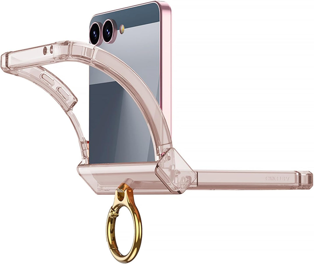 COQUE Hülle für Samsung Flip 7 Cover,Bumper Transparente Schutzhülle mit [Drehring] [Klappdeckel] Ai