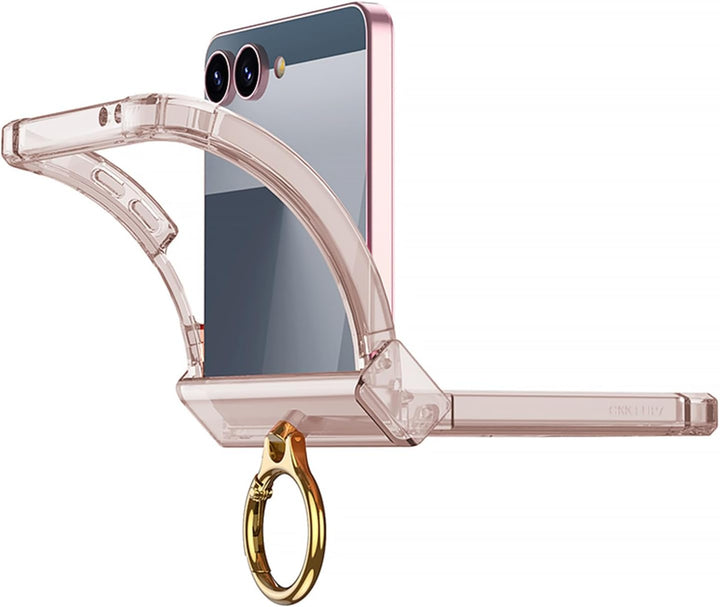 COQUE Hülle für Samsung Flip 7 Cover,Bumper Transparente Schutzhülle mit [Drehring] [Klappdeckel] Ai
