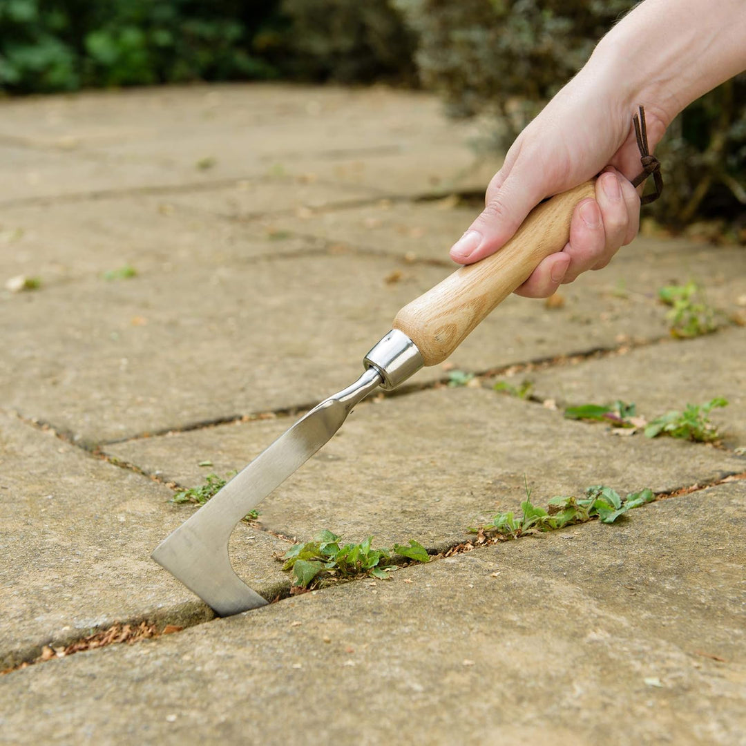 Kent & Stowe Handgabel – Blumengabel aus Edelstahl für die Gartenpflege, Gartengabel mit kurzem Stie