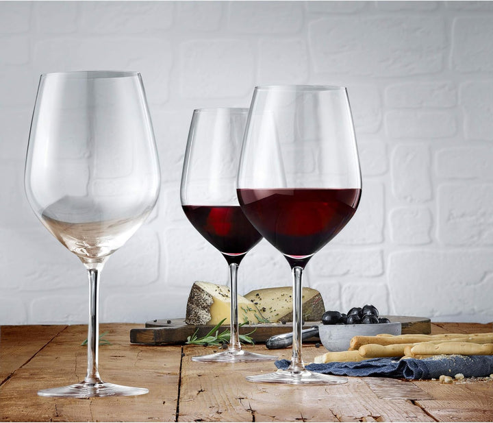 WMF Easy Plus Burgunder Weingläser Set 6-teilig, 700ml, Kristallglas, spülmaschinengeeignet, transpa