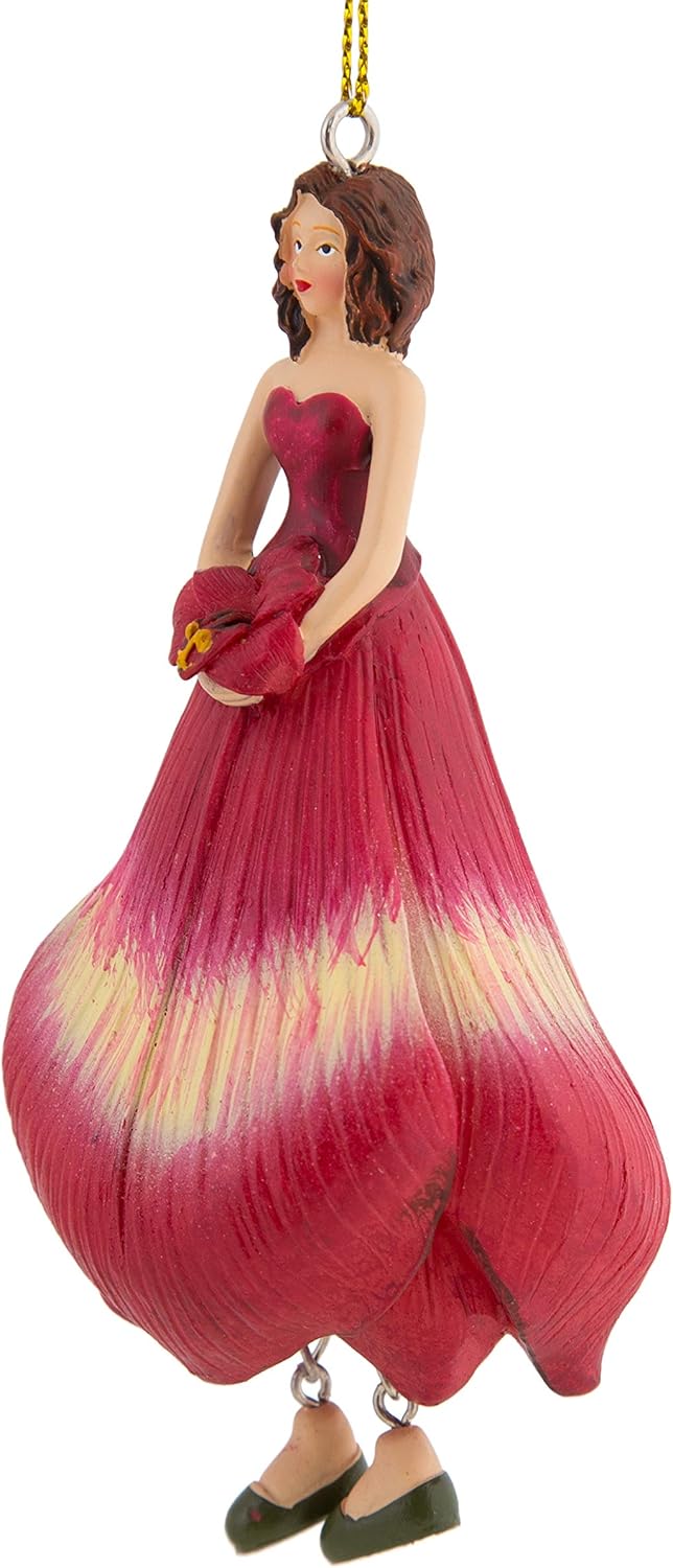 Blumenmädchen Amaryllis Dekofigur Blumen Garten Figur für Innen zum Hängen Flower Fairy Figur, Amary